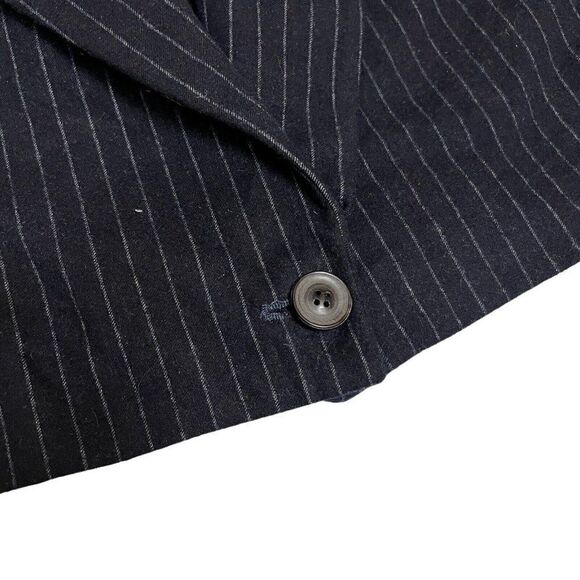 Zara Blazer Women’s XS Black Pinstripe Crop Single Button Limited Edition Fall - Picture 2 of 11